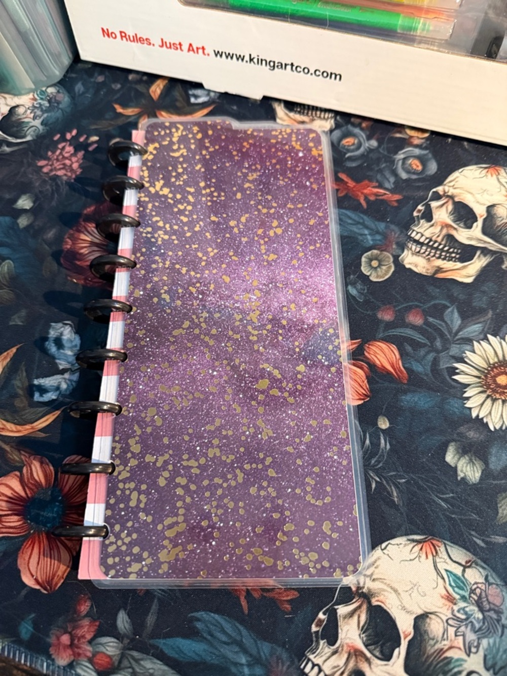 Happy planner - half classic sized notebook w/discs & grid paper - see pics